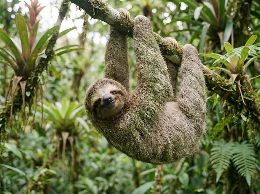 海角网树懒视频演示 三趾树懒热带雨林生活写真